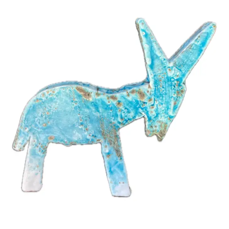 Azul Donkey Ceramic Sculpture - Giuseppe Palermo