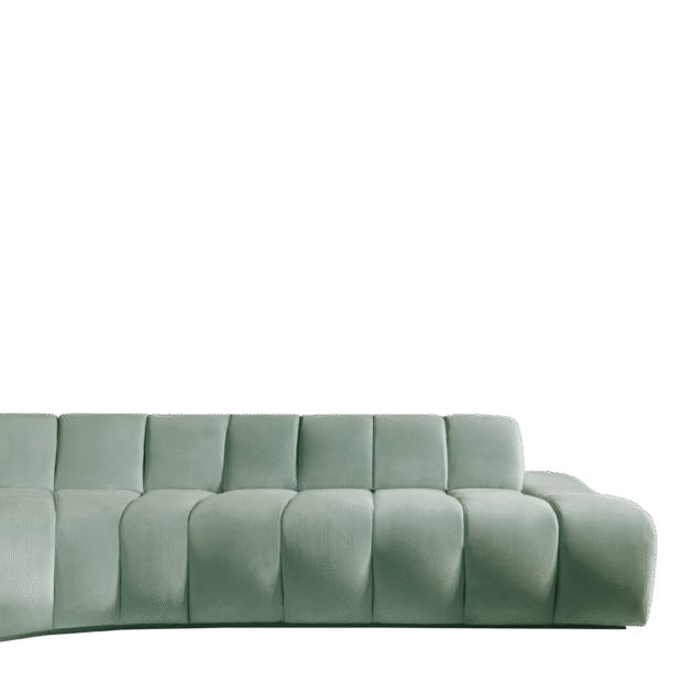LES BAGUETTES SOFA - SOFA - SAGE GREEN COTTON VELVET - SOFTHOUSE - CASAORNELLA