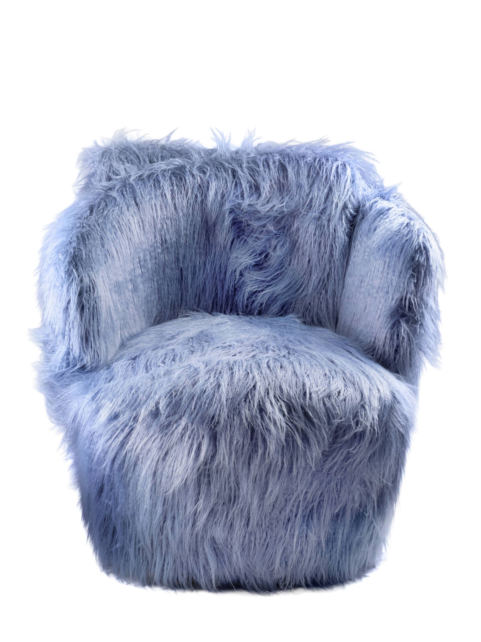 DUETTO ARMCHAIR - ARMCHAIR - CERULEAN FUR - FUR - SOFTHOUSE - CASAORNELLA