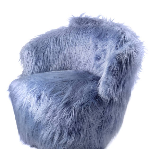 DUETTO ARMCHAIR - ARMCHAIR - CERULEAN FUR - FUR - SOFTHOUSE - CASAORNELLA