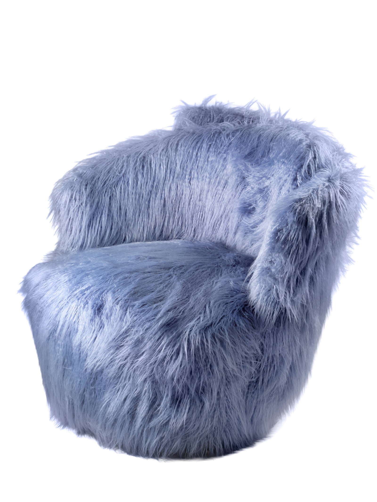 DUETTO ARMCHAIR - ARMCHAIR - CERULEAN FUR - FUR - SOFTHOUSE - CASAORNELLA