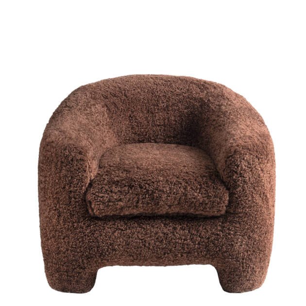 HUIT HUIT ARMCHAIR - ARMCHAIR - CHOCOLATE TEDDY - FUR - SOFTHOUSE - CASAORNELLA