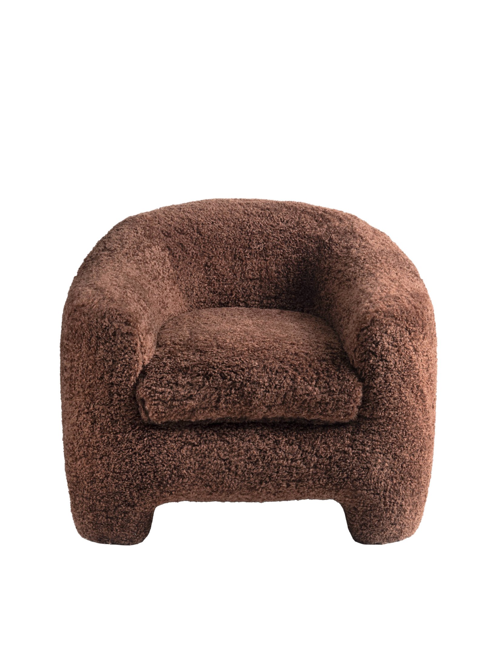 HUIT HUIT ARMCHAIR - ARMCHAIR - CHOCOLATE TEDDY - FUR - SOFTHOUSE - CASAORNELLA