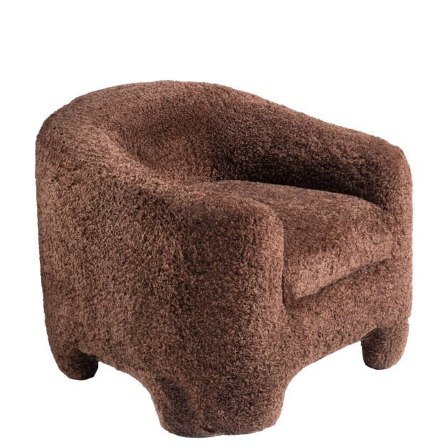 HUIT HUIT ARMCHAIR - ARMCHAIR - CHOCOLATE TEDDY - FUR - SOFTHOUSE - CASAORNELLA