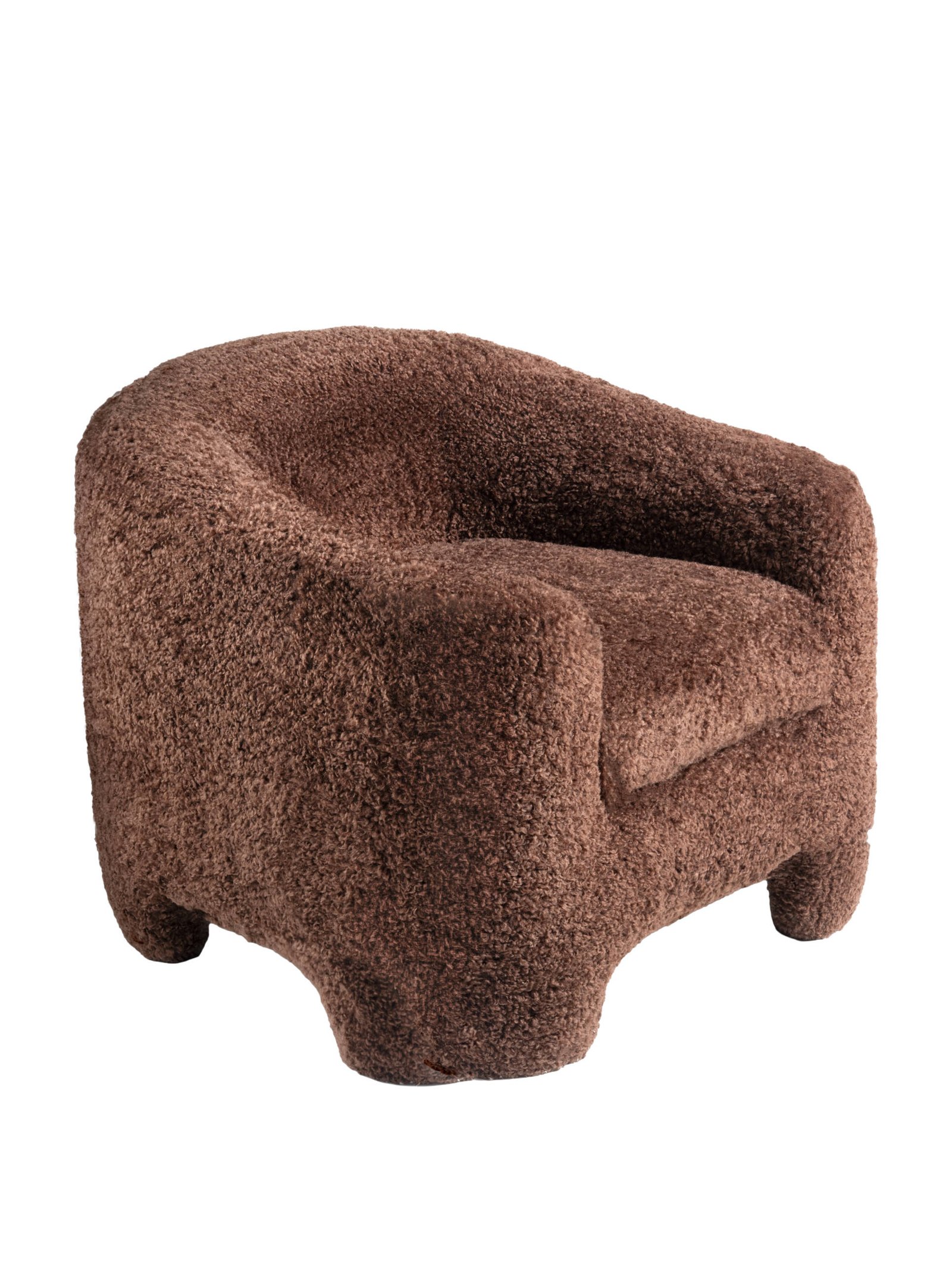 HUIT HUIT ARMCHAIR - ARMCHAIR - CHOCOLATE TEDDY - FUR - SOFTHOUSE - CASAORNELLA