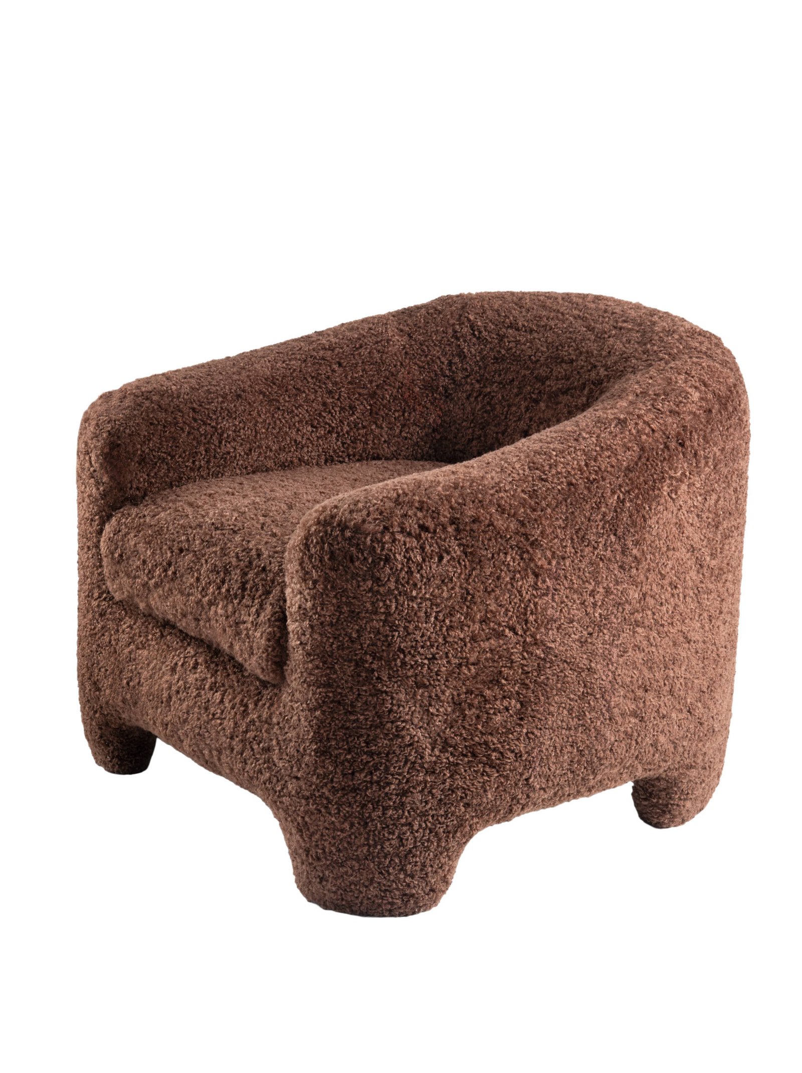 HUIT HUIT ARMCHAIR - ARMCHAIR - CHOCOLATE TEDDY - FUR - SOFTHOUSE - CASAORNELLA