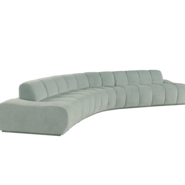 LES BAGUETTES SOFA - SOFA - SAGE GREEN COTTON VELVET - VELVET - SOFTHOUSE - CASAORNELLA